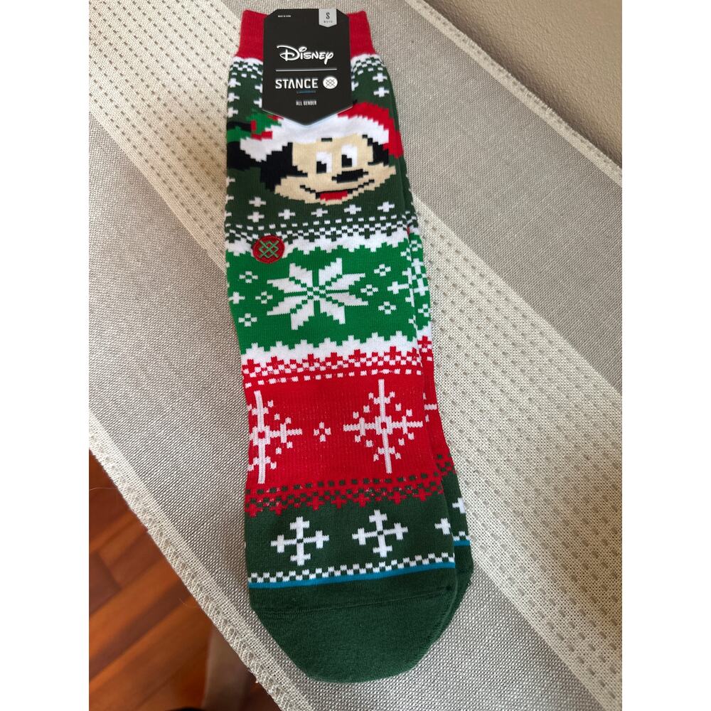 Disney Stance Mickey Mouse Christmas socks Small 5-7.5 NWT